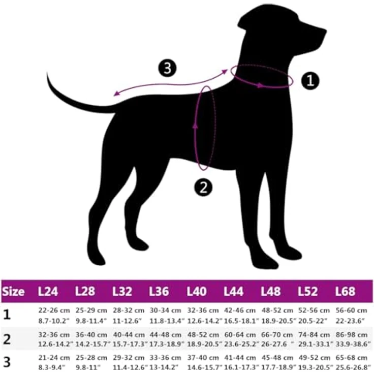 vidaXL Hundemantel mit Geschirr Wasserdicht Reflektierend Lila 3XL – Bild 3