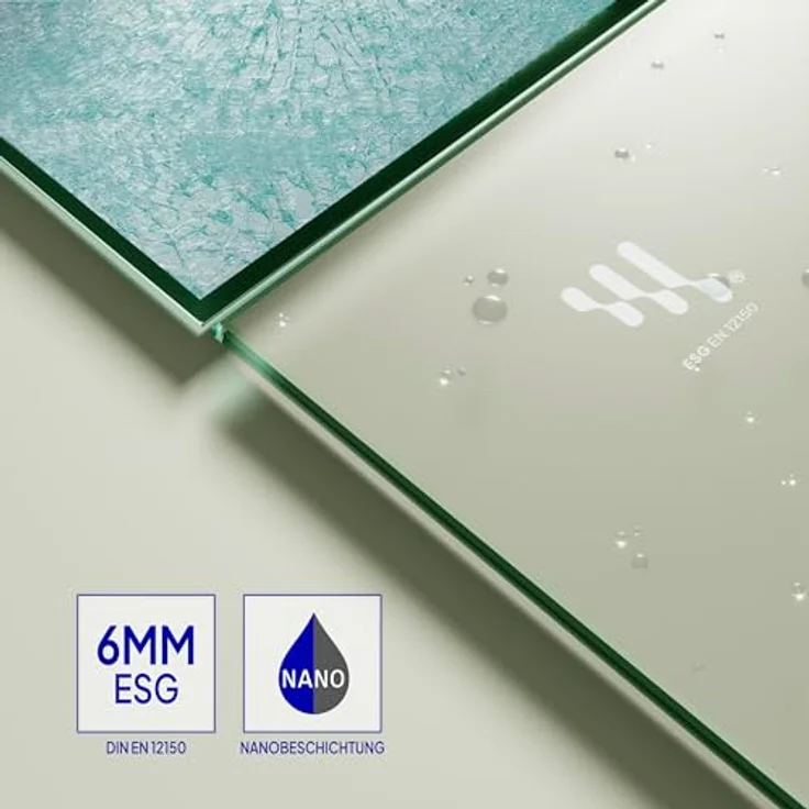 Moments of Glass Diana Duschkabine, 75x95 cm, Höhe 190 cm, Eckduschkabine mit Schiebetüren, 6mm satiniertem ESG Nano Glas, hochwertiges Rollensystem, DK77 – Bild 5
