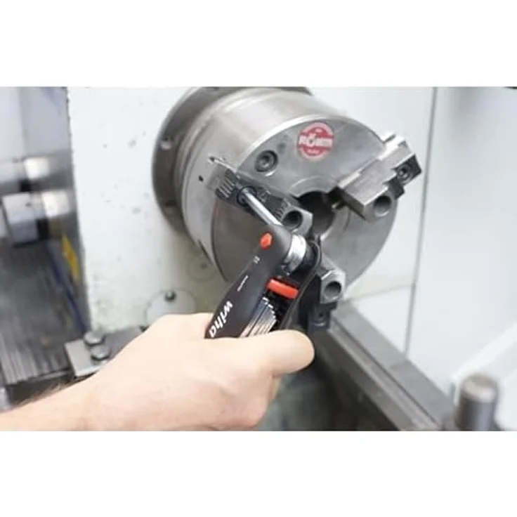 Wiha Multitool PocketStar Sechskant 7-tlg. (23035), per Tastendruck, schneller Zugriff, als Längs- und Quergriff einsetzbar, sicher verstaut, all-in-one Werkzeug – Bild 4