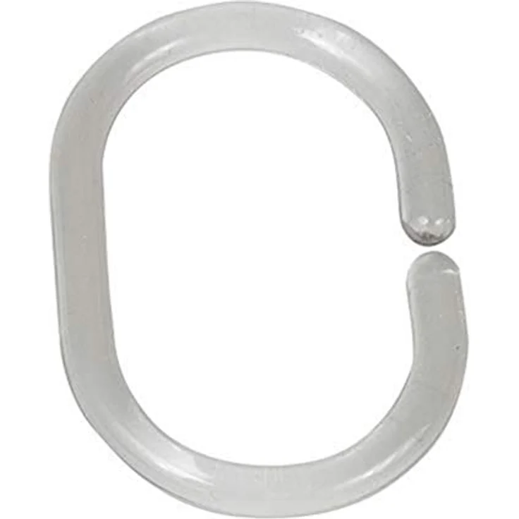 Duschvorhang-Ringe transparent, 12-er Set – Bild 2
