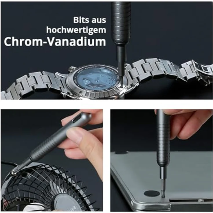 STAHLWERK Präzisions-Schraubendreher Set PSS-51, 51-teiliges Feinmechanik Set mit Chrom-Vanadium-Bit-Set und Magnetisier-Werkzeug – Bild 5