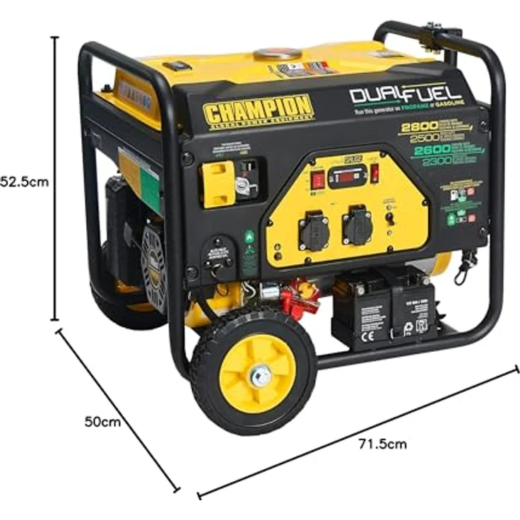 Champion Power Equipment Stromaggregat Benzin Gas 2800 Watt, tragbarer Generator - Preisvergleich – Bild 10