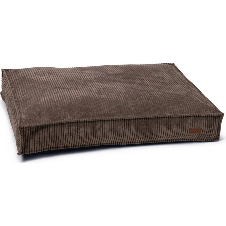 Designed By Lotte Tierkissen Hundekissen Ribbed braun - Polyester, Flockenfüllung, abnehmbarer Bezug, rutschfester Boden