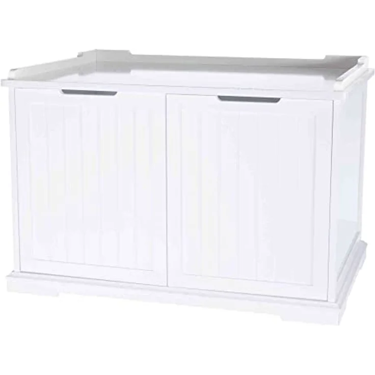 Trixie 40233 Katzenhaus für Katzentoilette XL, 75 × 51 × 53 cm, weiß – Bild 1
