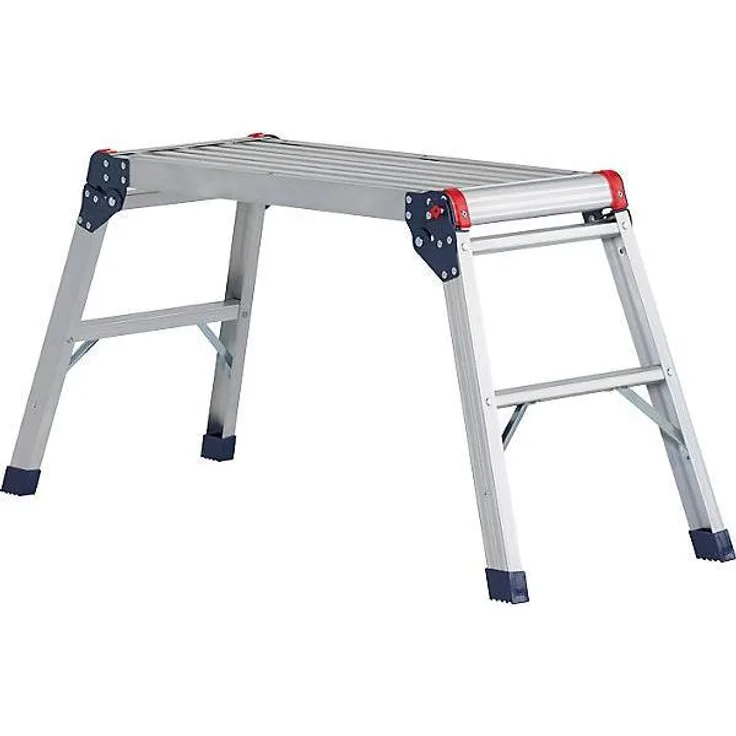 Kaiserkraft Altavista 700, Aluminium Arbeitsplattform 72 cm, zusammenklappbar mit automatischem Verriegelungssystem und großer Standfläche