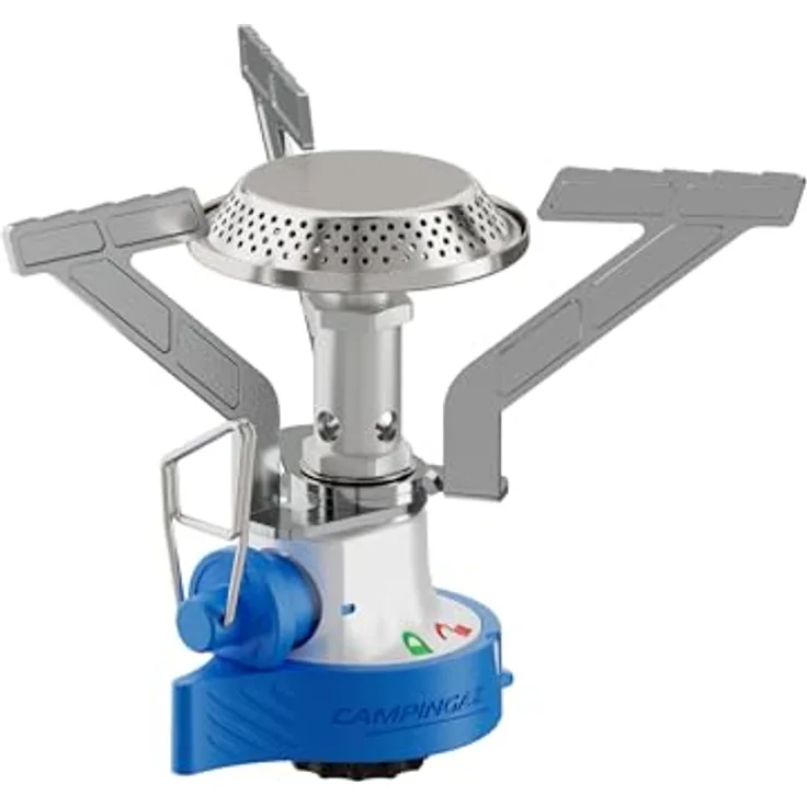 Campingaz Campingkocher Twister Connect, Gaskocher mit 2,9 kW Leistung und transportabler Tragetasche, blau-silber