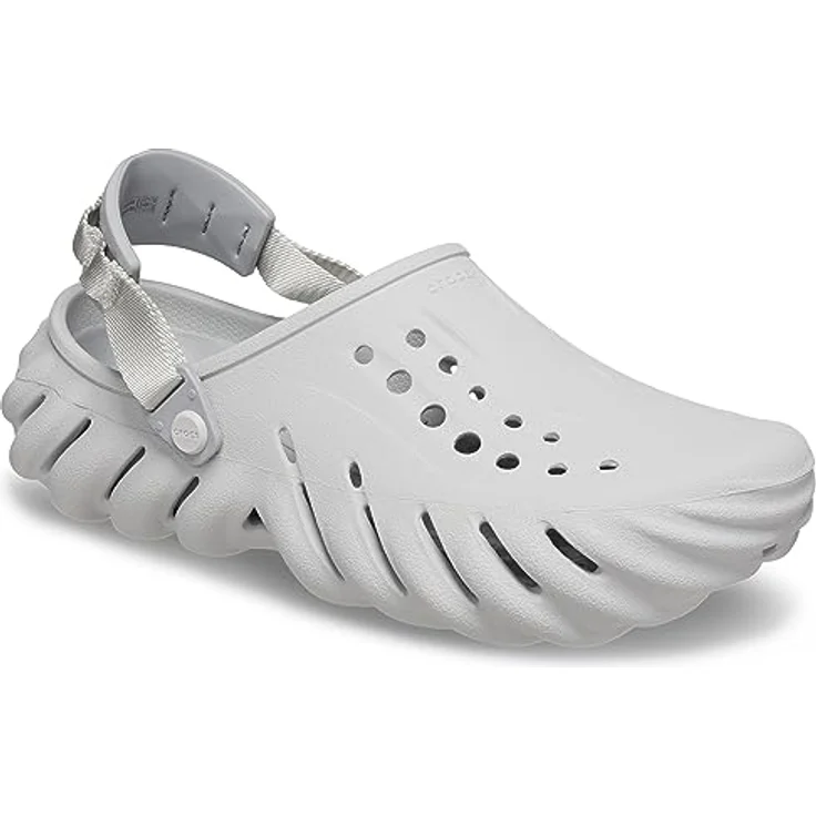 Crocs Echo Clog, Sicherheitssandalen in hellgrau, Größe M10W12, runde Kappe, Schlupfverschluss – Bild 7