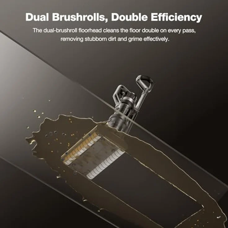 Jimmy PW11 Pro Max Nass Trockensauger Kabellos 460W Bodenreiniger 21kpa Akku Staubsauger mit Wischfunktion Doppelbürstenwalze Heißlufttrocknung Staubsensor Automatischer und Manueller Wassersprühung, Blau – Bild 4