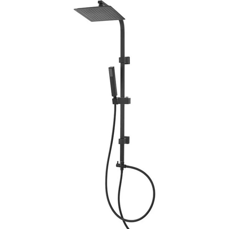 Feridras Duschsäule "Platinum", Duschsäule mit 3-Funktionen Handbrause, Schwarz matt, Höhe 100 cm