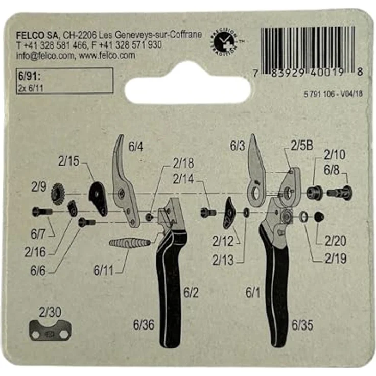 FELCO 6/91 Satz mit 2 Federn 6/11 – Bild 3