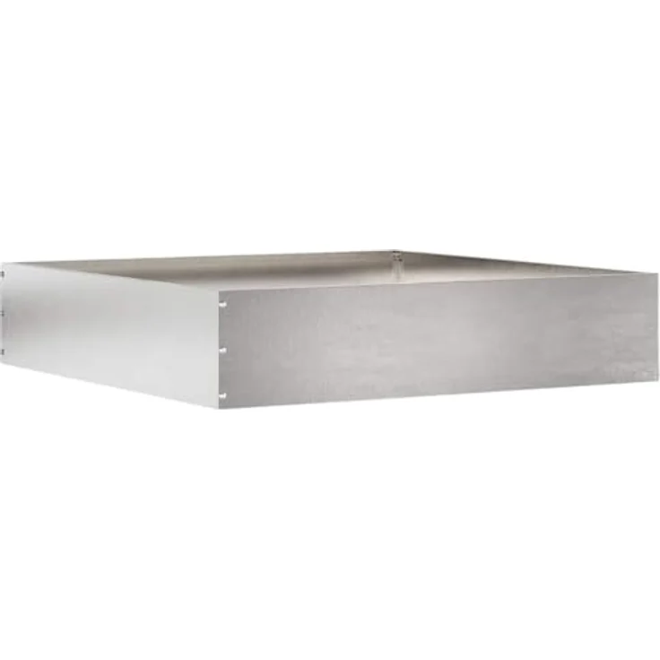 vidaXL Beetumrandung Raseneinfassung aus Edelstahl, quadratisch 60 x 60 x 13 cm in Silber, wetterfest und pflegeleicht – Bild 1