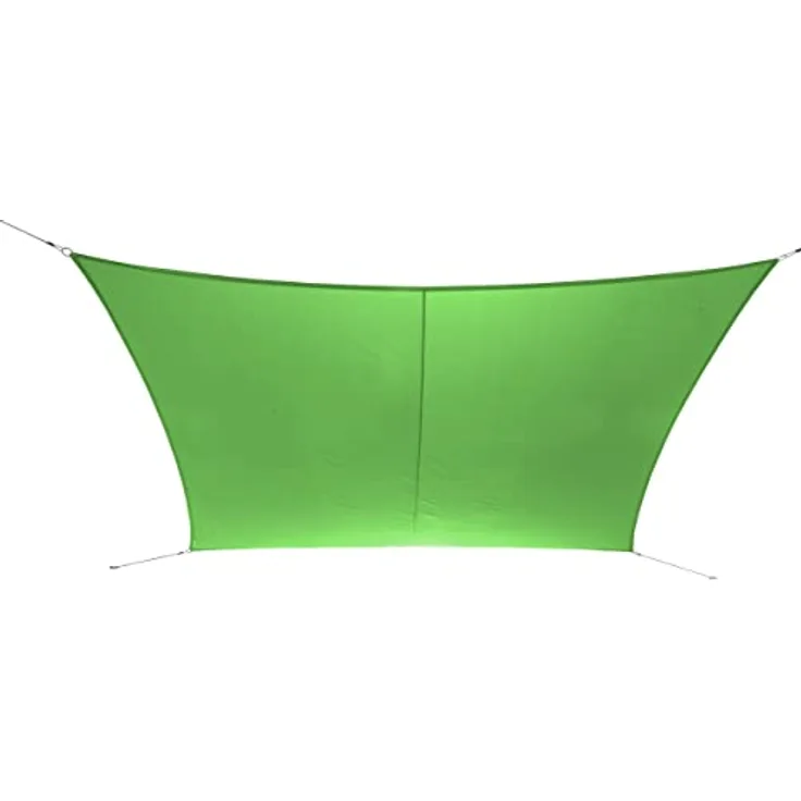 Ribelli Sonnensegel - mit Spannseilen zur Befestigung - Alternative zum Sonnenschirm Größen bis 8 Meter - Eisenringe für erhöhte Stabilität - UV30+ (2x4m, Grün)