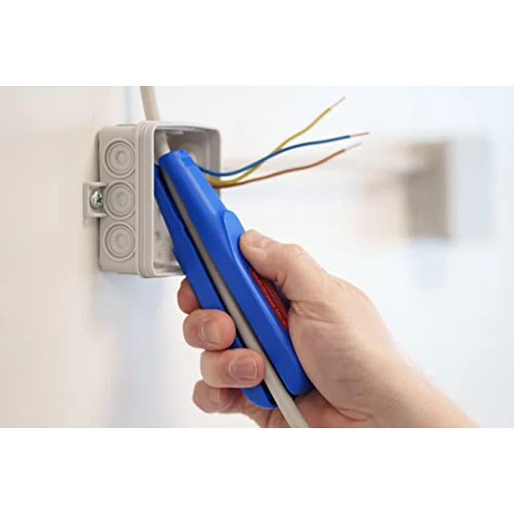WEICON 51000400 Multi-Stripper No.400 zum Entmanteln & Abisolieren von Kabeln & Leitern, blau-rot, 155mm – Bild 4