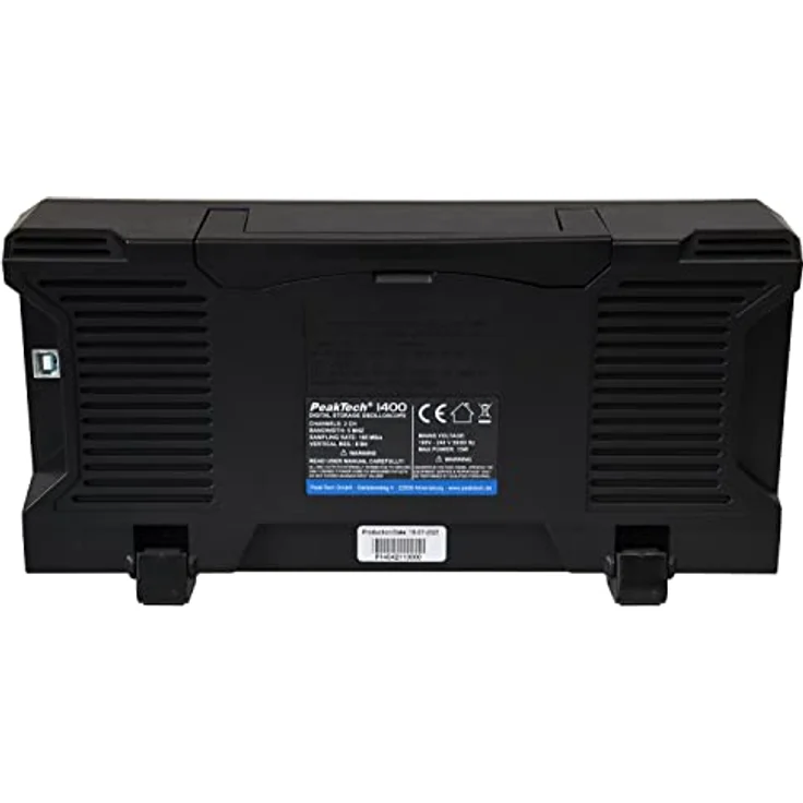 PeakTech 1400 Digital Oszilloskop, 2 Kanal, 5 MHz, 100 MS/s, USB Schnittstelle, PC Software, XY-Modus, Zoom, DSO, P 1400, Schwarz – Bild 4