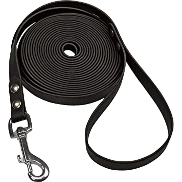 Original Biothane® Schleppleine Schwarz mit Handschlaufe Länge: 10 m / 13 mm