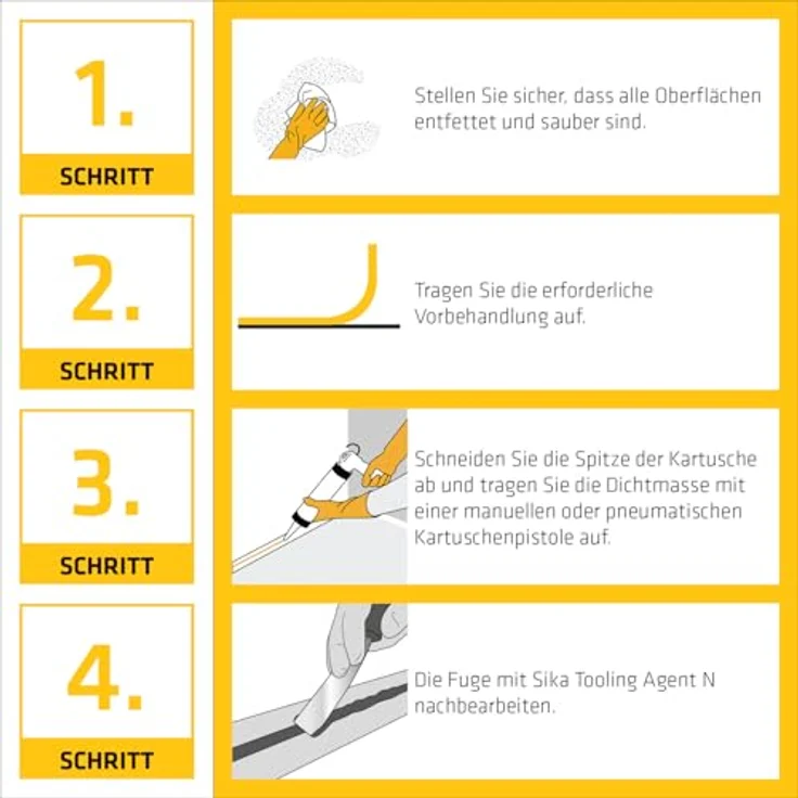 Sika Sikaflex-291i Dichtstoff, hochelastisch und überlackierbar, Stahlgrau, ideal für den Marinebereich, geruchsarm, 300 ml – Bild 4