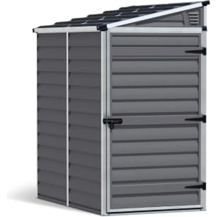 Canopia by Palram Gerätehaus Skylight Pent 4x6, Gartenhaus aus rostbeständigem Aluminium und UV-geschützten Polycarbonatplatten, grau, 177x102x203 cm – Bild 1