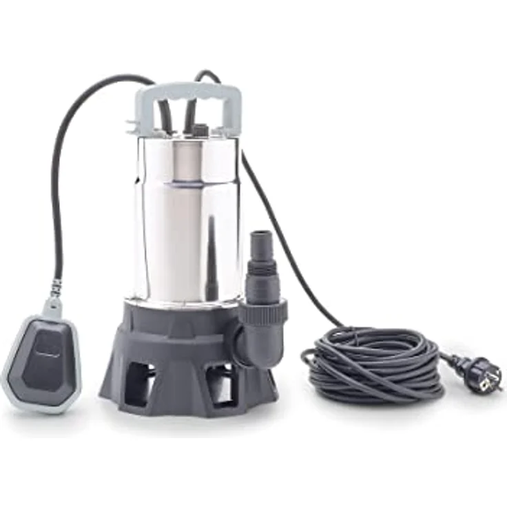 Pontec 87060 PondoDrain Mud 15000, grausilberne Entwässerungspumpe mit 500 W, für Baustellen, Teiche und Keller, Korngröße 25 mm, 230 V – Bild 2