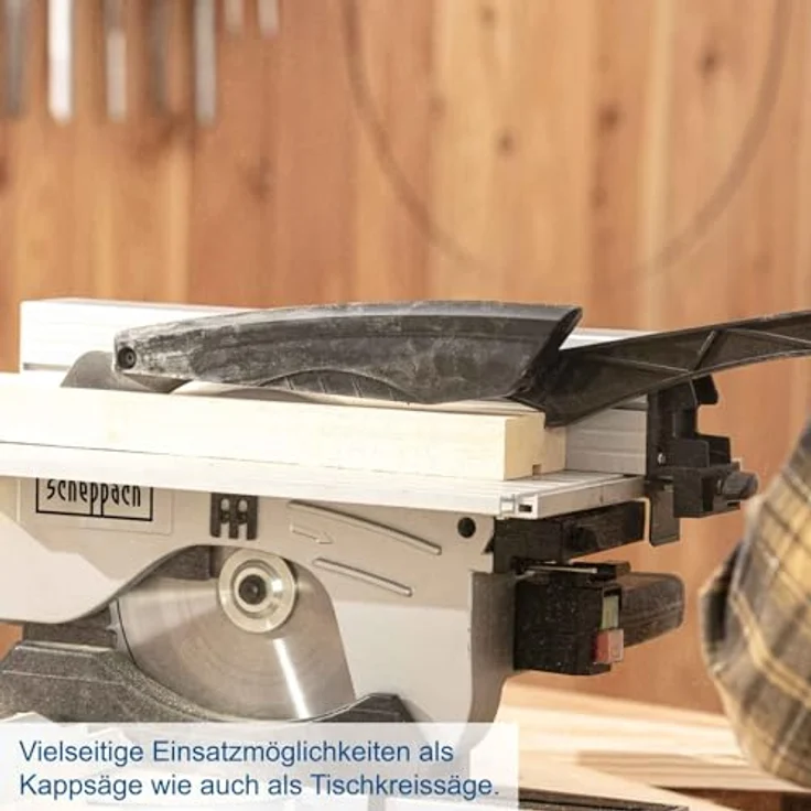 Scheppach Kappsäge HM100T (Tischkreissäge mit 1800 Watt, Sägeblatt-254mm, Schnittbreite 110mm, Schnitthöhe 70mm, sägeblatt mit 60 Zähnen) – Bild 7