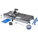 DREMEL Mobile Sägestation CS12V, Gehrungssäge mit 12V Akku, integrierter Laserführung und Sägetisch-Koffer