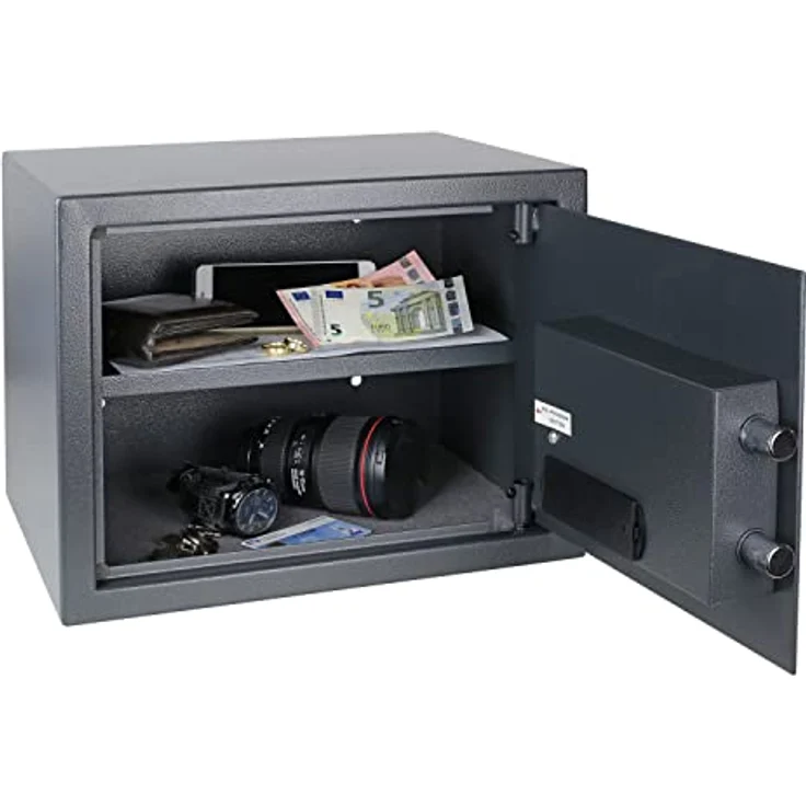 HMF Tresor Safe Möbeltresor Elektronikschloss 380 x 300 x 300 mm – Bild 3