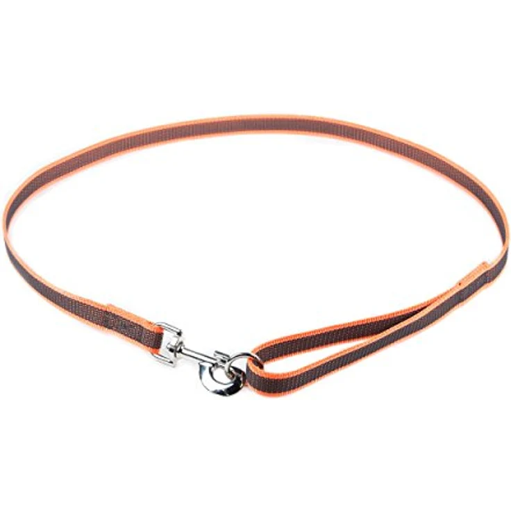 JULIUS K-9 IDC Color & Gray gumierte Leine, 20 mm x 1,2 m mit Schlaufe und O-ring, strapazierfähig, Orange-Grau – Bild 3