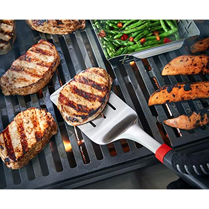 Weber Grillset, zwei Teile - Grillzange und Wender, Edelstahl, komfortable Griffe, spülmaschinenfest – Bild 5