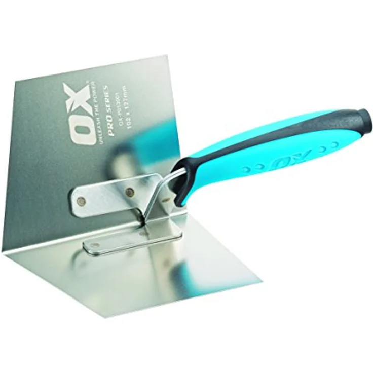OX OX-P013001 Pro Dry Wall Internal Corner Trowel 102 X 127mm Kelle, blau