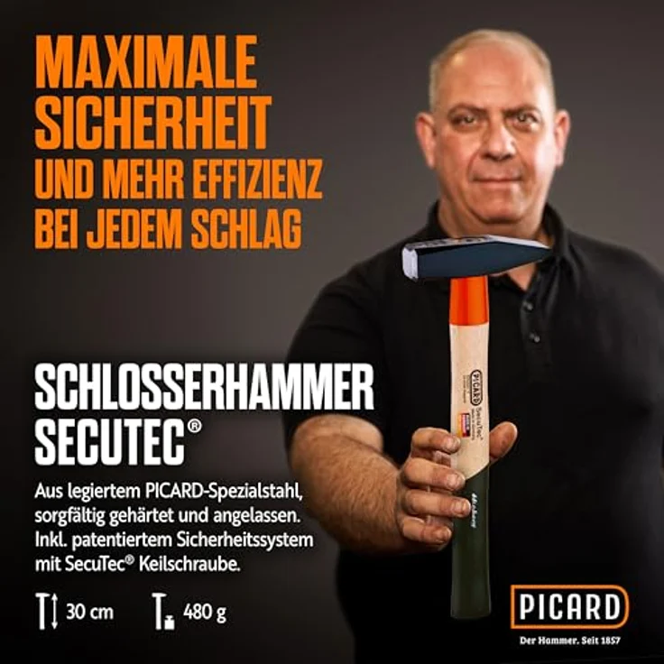 Picard Schlosserhammer SecuTec 300g DIN 1041 – Bild 2