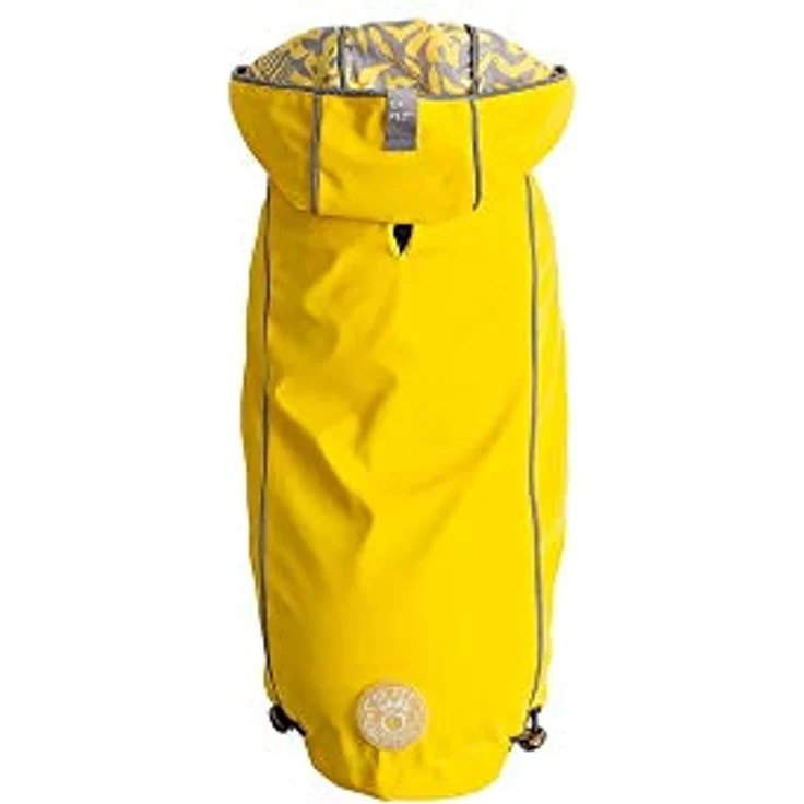 GF Pet Reversible ElastoFit Raincoat - Regenjacke- wasserdichte Hundebekleidung- Größe 4XL Hundemantel Rückenlänge 81cm- Gelb – Bild 3