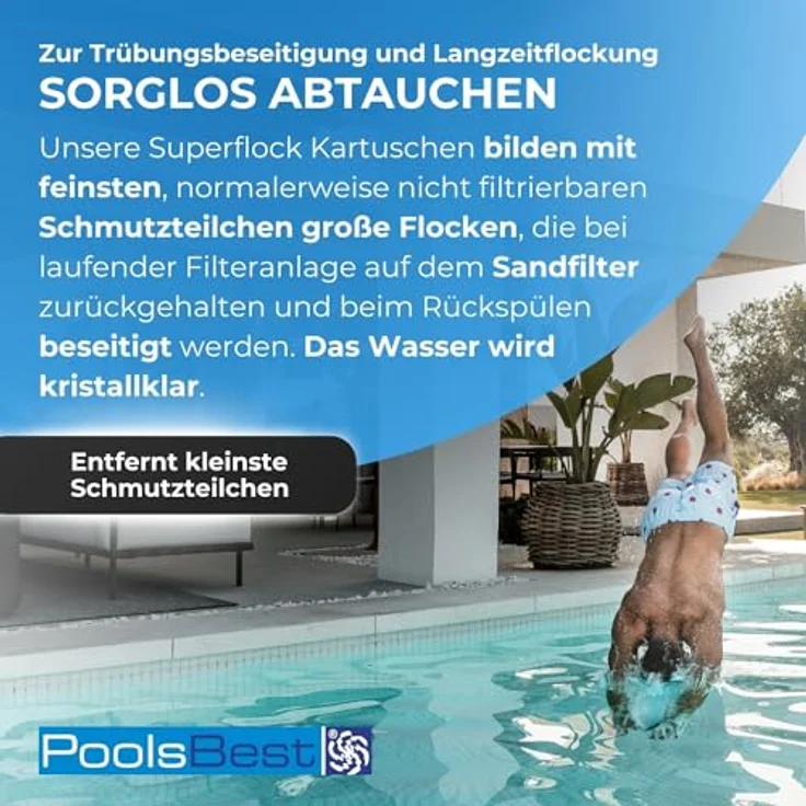8x125g - PoolsBest® Flockungs-Kartuschen Dauerflock – Bild 2