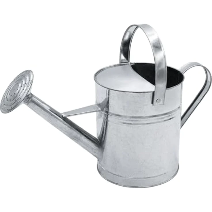 Spetebo Zink Gießkanne 5 Liter, Metall Blumengießkanne mit abnehmbarem Brausekopf für Innen und Außen – Bild 1