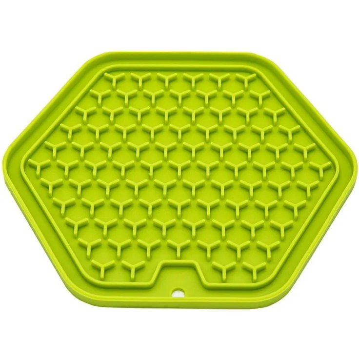 Procyon Tier-Intelligenzspielzeug Leckmatte LadiMat aus Silikon, hellgrün, spülmaschinenfest