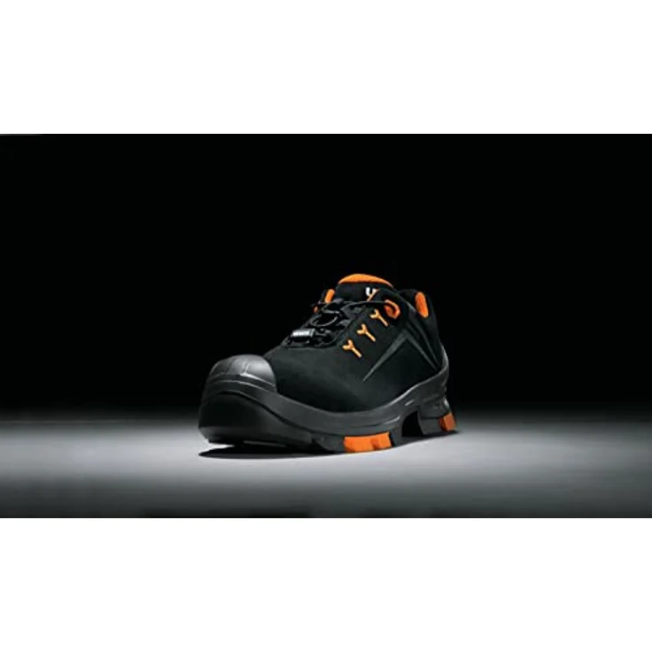 Uvex 2 Halbschuhe S3, Sicherheitsschuhe mit metallfreier Zehenschutzkappe, schwarz-orange, Weite 12, Größe 45 – Bild 3