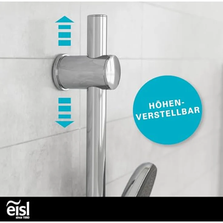Eisl Stangenbrause-Set GRANDE VITA, Höhe 90 cm, 3 Strahlart(en), 1 tlg., Höhenverstellbar, Antikalk, wassersparend, Edelstahl, Silberoptik – Bild 3