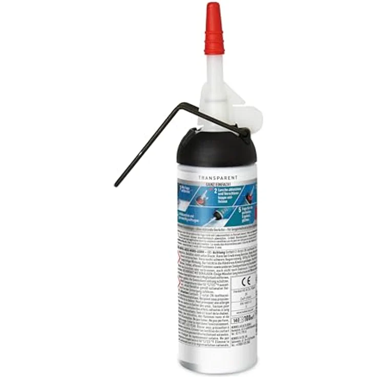 Sista BAD KÜCHE transparent, Dichtstoff für Küche und Bad, schimmelresistent, 100ml Spender – Bild 2