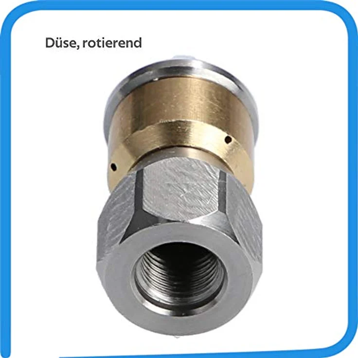 McFilter | Rohrreinigungsdüse für Hochdruckreiniger, starr (3+1 x 0,8 mm - 050) + rotierend (3 x 0,8 mm - 050), Einlass 1/8" IG – Bild 3