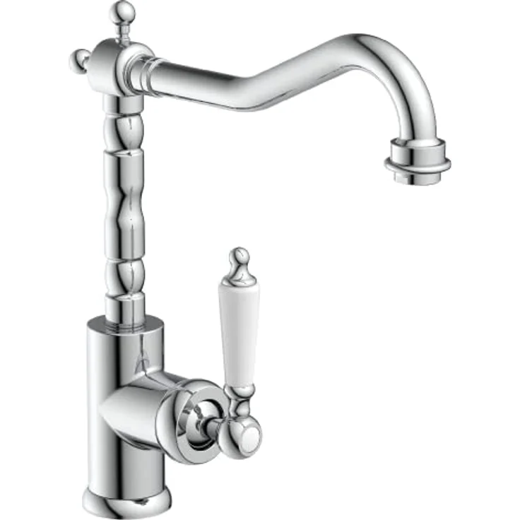 Schütte Spültischarmatur Old Style, 360° schwenkbare Mischbatterie mit Cold-Start Technik und geräuscharmer Qualitäts-Kartusche – Bild 1