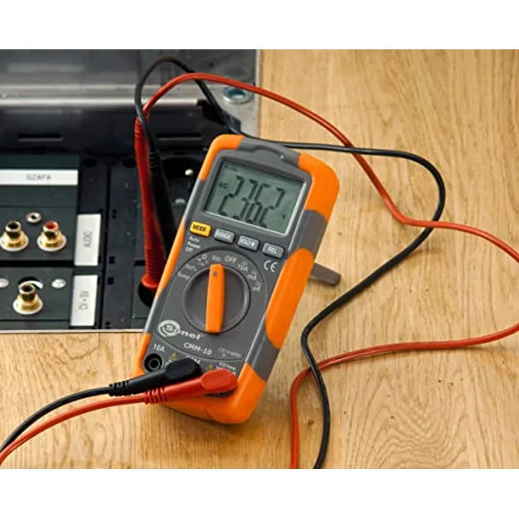 Sonel Digitalmultimeter CMM-10 WMGBCMM10, AC/DC Spannung, Widerstand, Kapazität, Temp, großes Display, Hintergrundbeleuchtung, gelb – Bild 3
