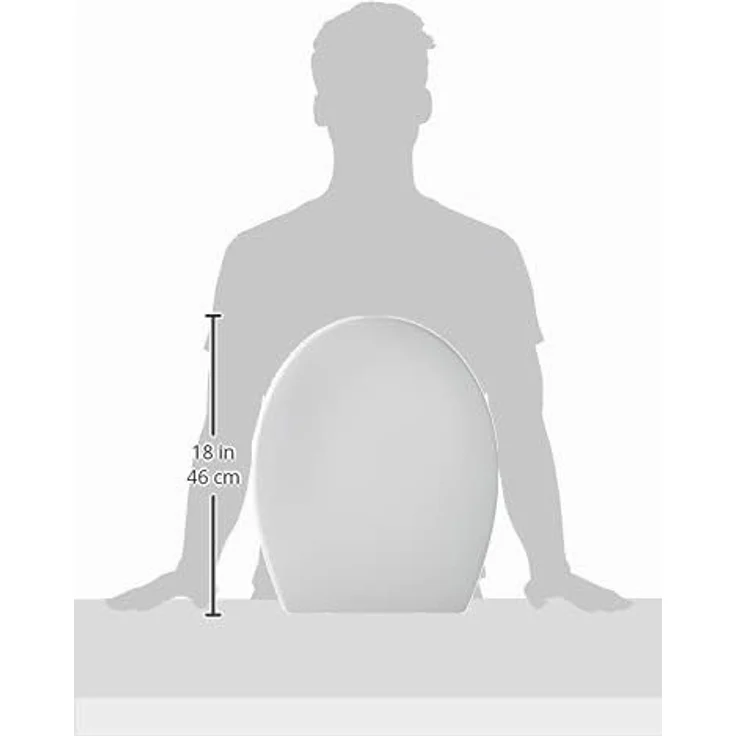 Euroshowers WC Sitz mit integriertem Kindersitz, Soft Close abnehmbar, Weiß, Quick-Release-Funktion, verstellbare Metallscharniere – Bild 4