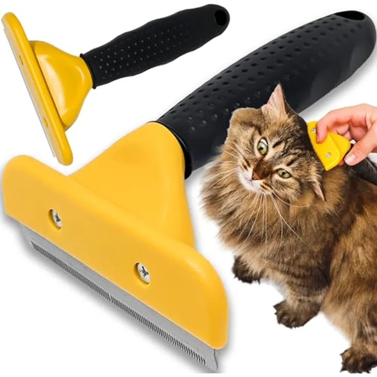 Retoo Tierhaarentferner, Hundebürste und Katzenbürste für Kurzhaar, ergonomischer Griff, für große und kleine Tiere, effektive Unterwolle- und Unterfellpflege