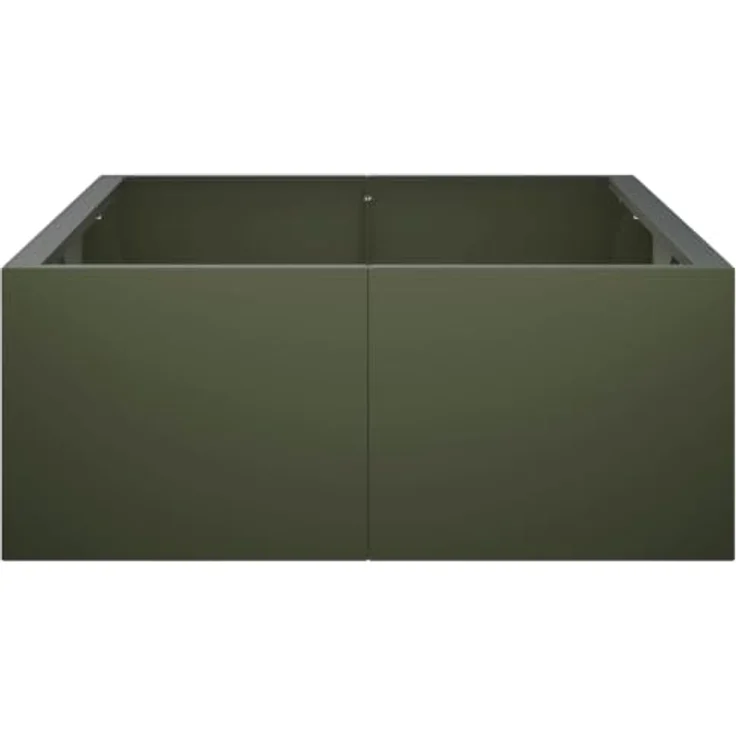 vidaXL Beetumrandung Stützmauer, 6 Stück, Stahl, modular, Wetterbeständig, Olivgrün, 200 x 100 x 40 cm – Bild 8