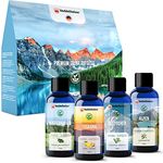 Veddelholzer BIO Sauna-Aufgussset, 4-tlg. Geschenkset mit 100% naturreinen ätherischen Ölen, 4 x 100 ml Saunaöle