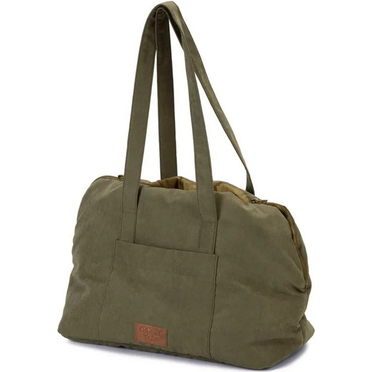 Designed By Lotte Tiertransporttasche Bundu grün, Tragetasche für Hunde mit abnehmbarem Innenbezug