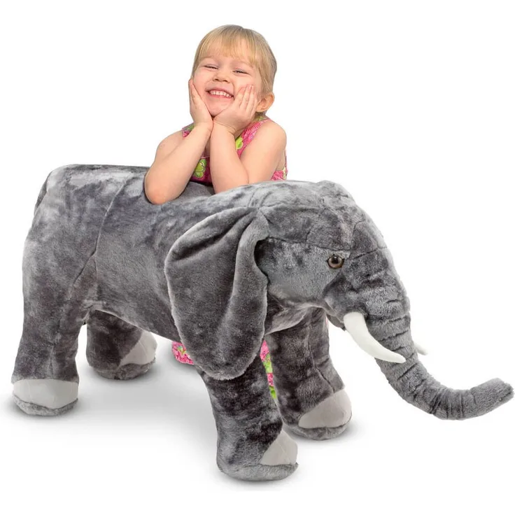 BEMIRO Tierkuscheltier XXL Elefant Kuscheltier stehend - ca. 72 cm, Sitzgelegenheit für Kleinkinder, weiches Material, Kunststoffaugen - Preisvergleich