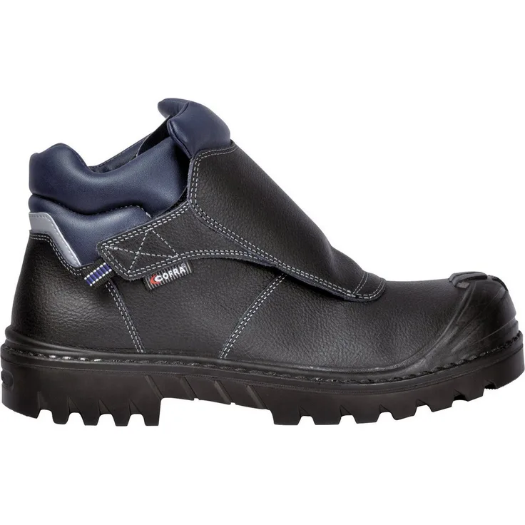 Cofra Arbeitsschuh Schweißerschuh WELDER BIS UK, HI CI HRO SRC S3, Größe 48 - Atmungsaktiv, Abriebfest, Antistatisch, Metallfrei, Feuerhemmend, hitzebeständig bis 300°C, Größe 48, blau