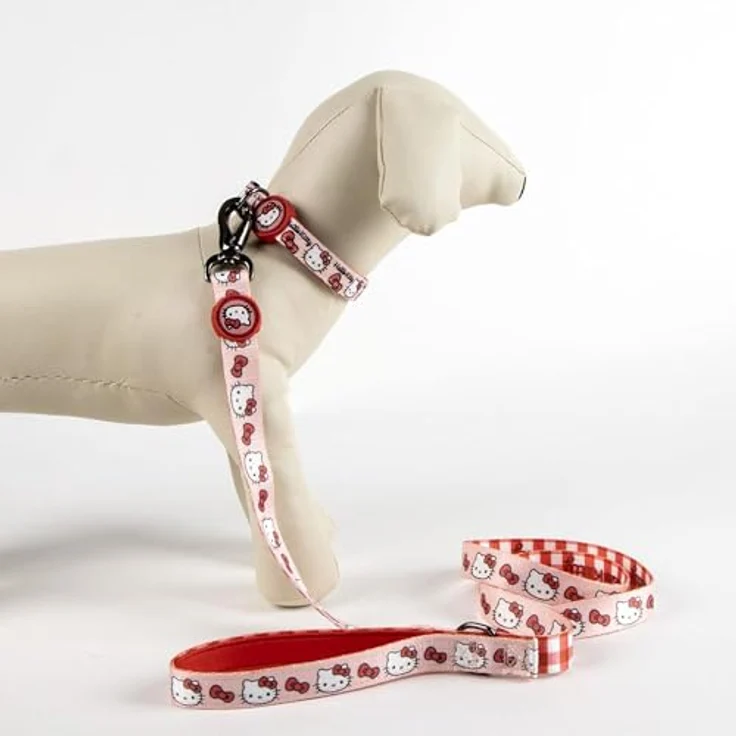 CERDÁ LIFE'S LITTLE MOMENTS M Hello Kitty Hundeleine, offizielle, robuste Nylonleine mit ergonomischem gepolstertem Griff für mittelgroße Hunde, sicherer Metallkarabiner, entzückendes Design – Bild 3