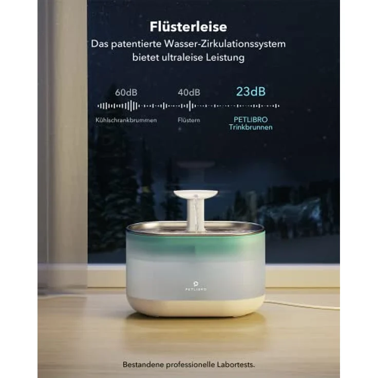 PETLIBRO Trinkbrunnen für Katze Ultraleise, 2,1L Capsule Katzenbrunnen Edelstahl für Katzen, Zwei Durchflussmodi, Sichtbarer Wasserstand, BPA-freier Wasserbrunnen für Katzen und Hunde mit 4 Filtern – Bild 4