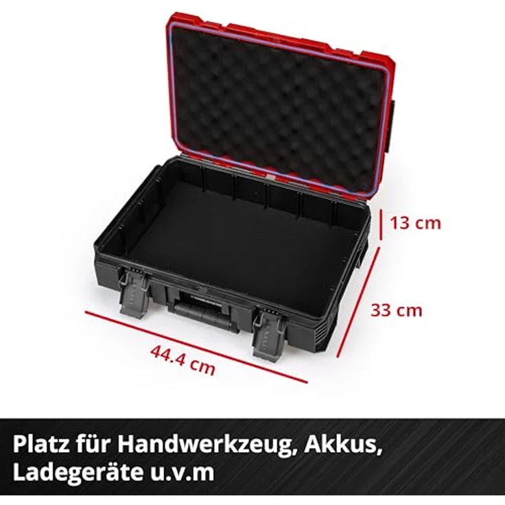 Einhell Werkzeugkoffer 'E-Case S-F Sealed', staub- und strahlwassergeschützt nach IP65, mit Schaumstoffeinlagen, 44,5 x 13,2 x 32,9 cm – Bild 4