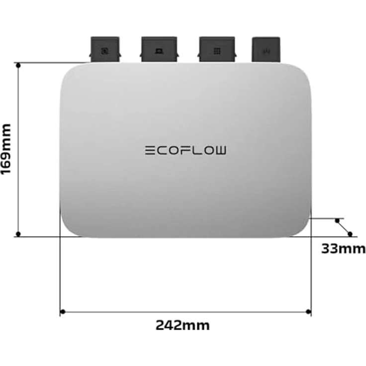 SUNNIVA® Balkonkraftwerk Black Frame 900/800W Solaranlage mit 800W Ecoflow Micro Wechselrichter - WIFI Bluetooth, upgradebar drosselbar, 2x450W Solarmodule – Bild 4